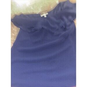 Michael Kors Blouse Blue One Shoulder Size 4